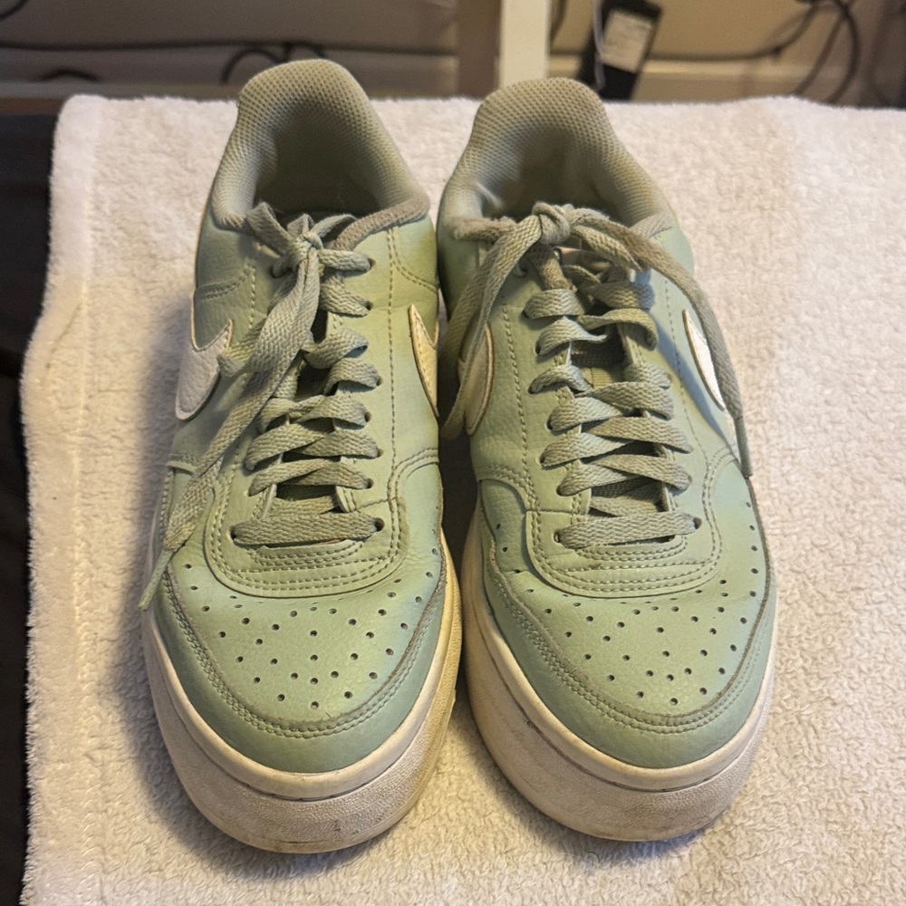 Women Nikes Mint Green Air Force’s